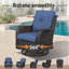 Chaise berçante et pivotante avec coussins 3 pièces Schutt-472502715-477883045