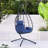Hanging Chair With Stand - Modern Patio Egg Chair, Water And American Design For Backyard Design, 100% Hand Woven, Poolside-1033385659