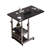 C Shaped End Table Height Adjustable, Couch Side Table with Charging Station