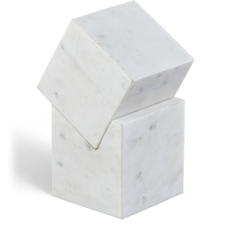 Quadruple marbre Figurines abstraites et sculptures, Blanc