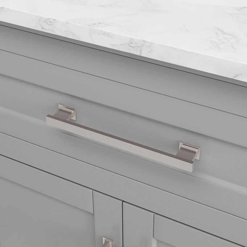 Gray 48'' Single Bathroom Vanity with Engineered Marble Top