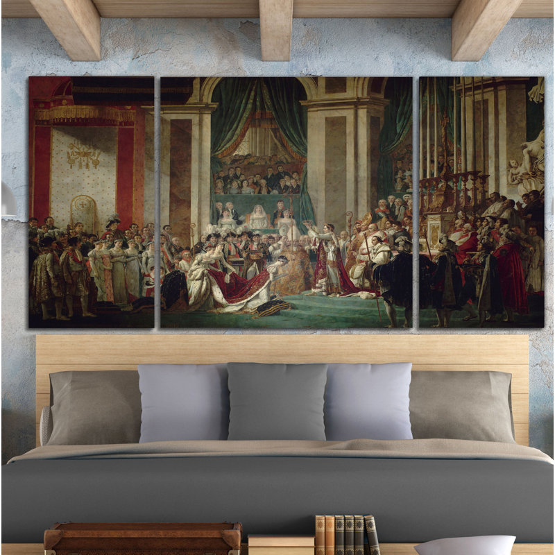 La consécration de l'empereur Napoléon - Reproduction d'art graphique sur toile à pièces multiples