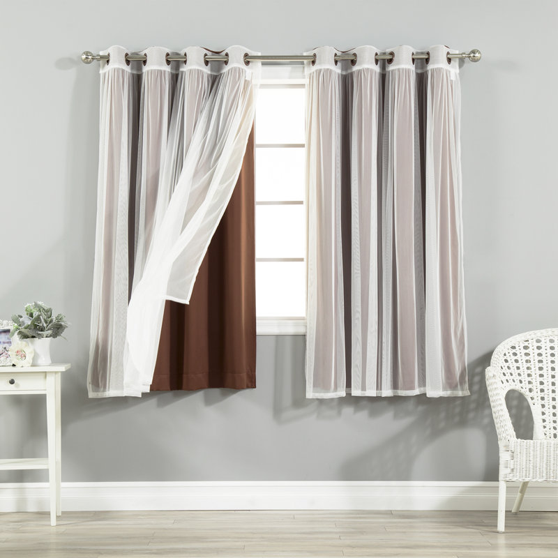 Panneau coulissant en polyester Natascha, Chocolat, L 52 po x L 63 po
