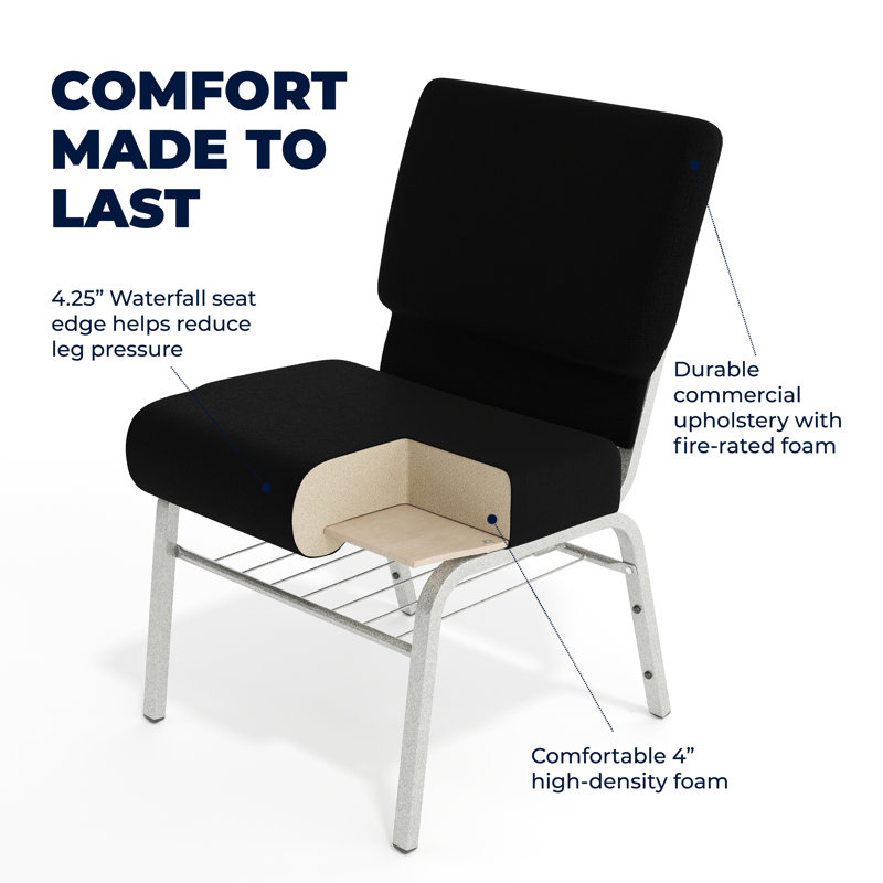Chaise H 21 po Hercules, Noir