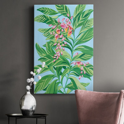 Toile tendue avec châssis tropicale Ginger II - prêt à accrocher