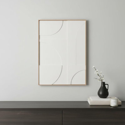 «Modern Geo Shapes», art mural brun