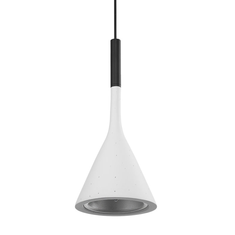 Mokane 1 - Light Black Single Pendant, White