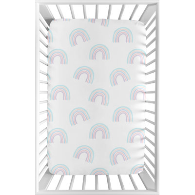 Drap-housse pour lit de bébé Rainbow Mini