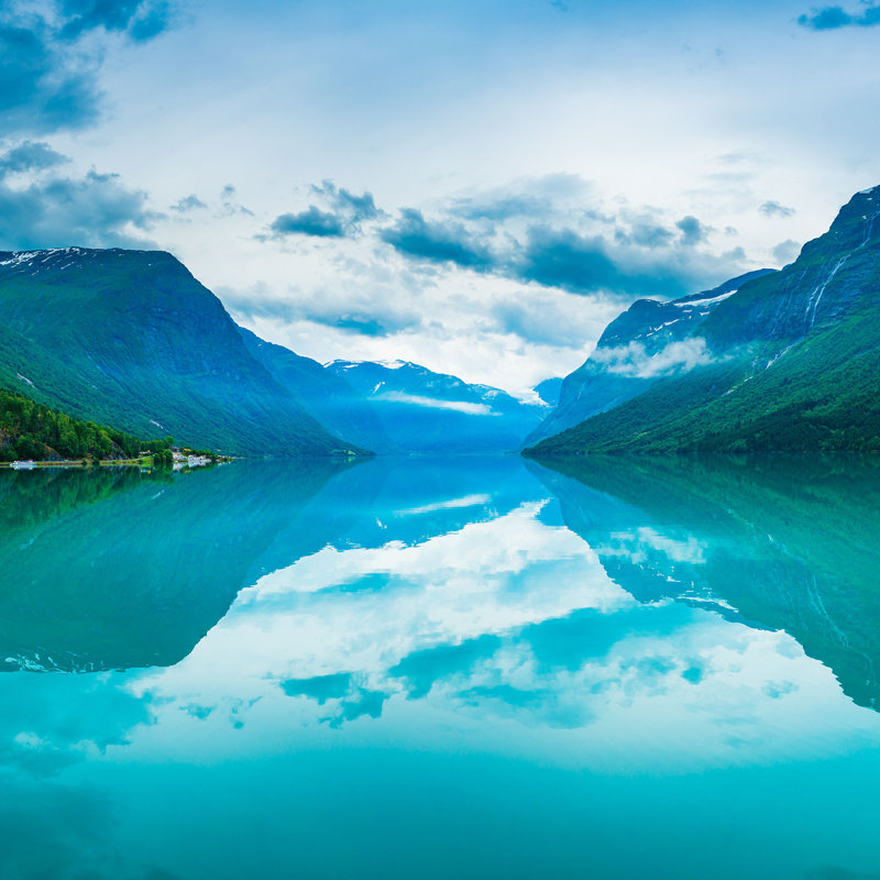 Beautiful Fjords Of Stavanger - Photographie sur toile tendue, H 12 po x l 12 po