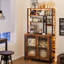 Bakers Rack With Cabinet 5 Tier Microwave Stand