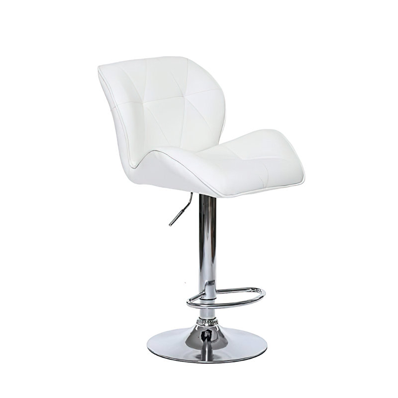Tabouret pivotant à hauteur réglable, Blanc