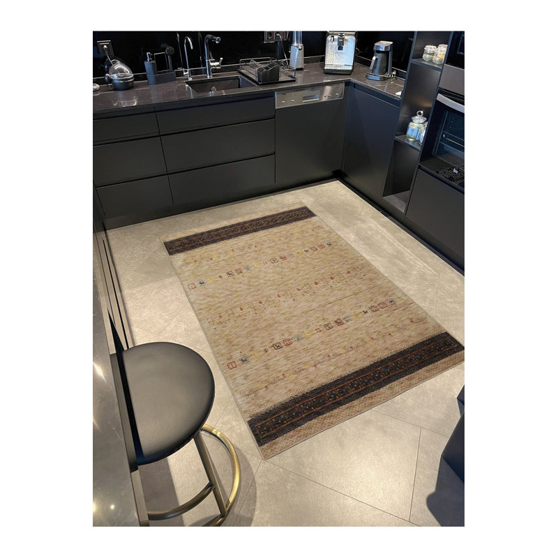 Tapis décoratif lavable à la machine en paille, Tapis de couloir 3 pi 3 po x 6 pi 7 po inclus