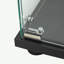 4-Tier Single Door Glass Display Cabinet with LED Lights,  Fully Transparent Tall Curio Cabinet, Black / White-1289749259