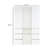 Ely Closet Cabinet Set, Center Mirror Front, 7 Drawers, 71 Inch, White