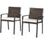 Ensemble de 2 chaises d'extérieur avec coussins