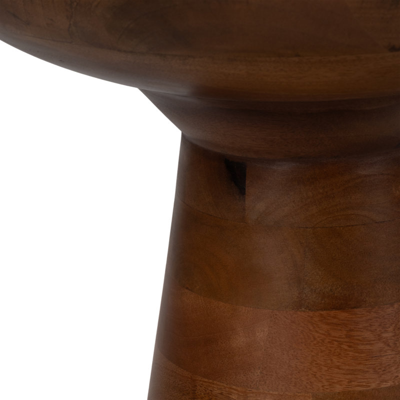 Table d'appoint en marbre de 20 po avec base en bois massif - Table d'appoint moderne pour le salon - Petite table d'appoint pour des espaces élégants et fonctionnels