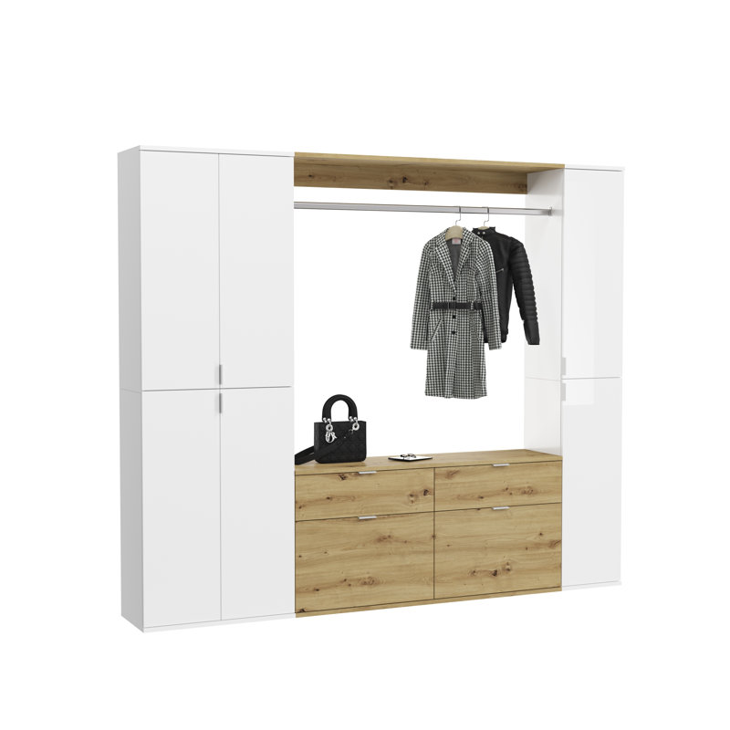 Lutton 3 Door Wardrobe, Artisan oak imitation