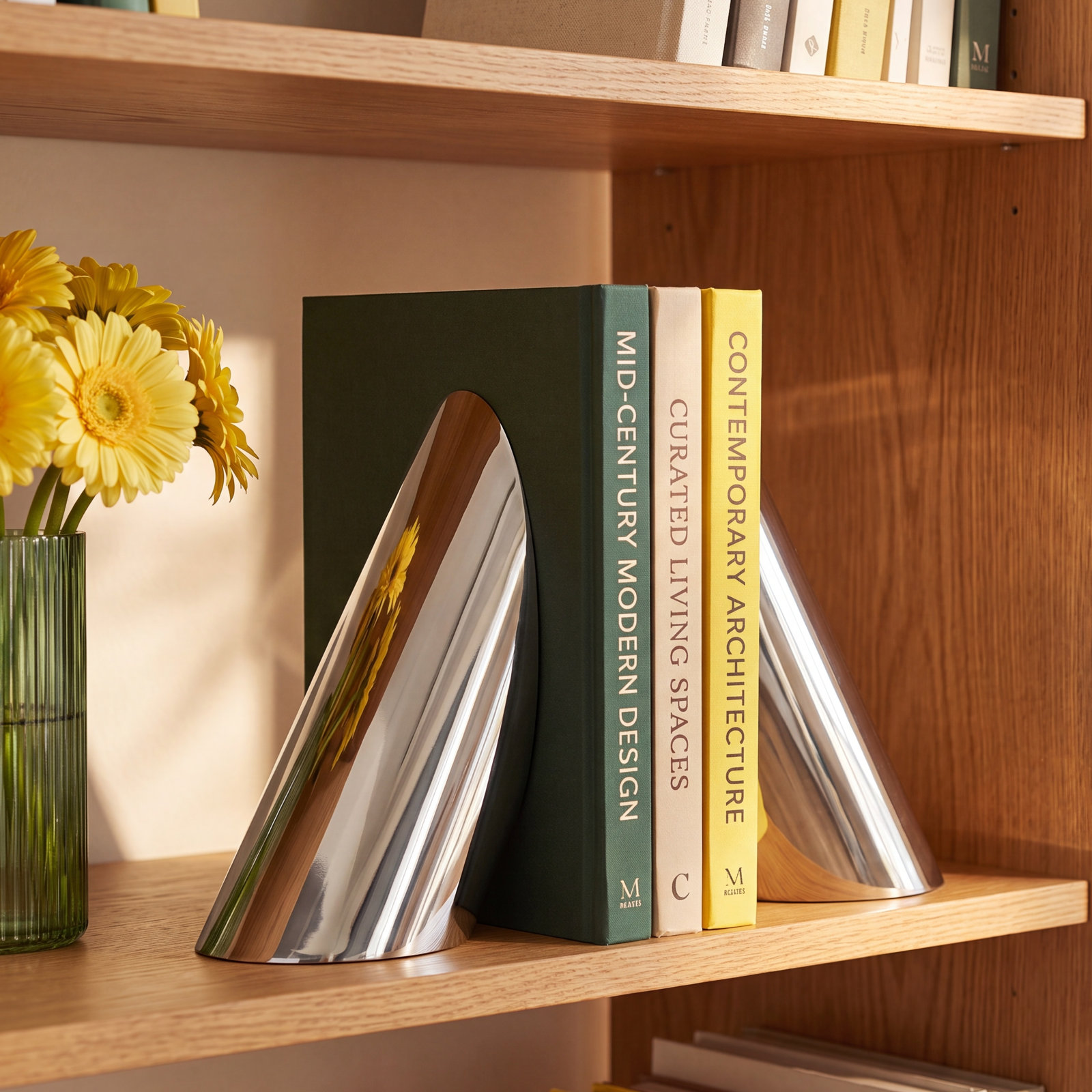 Glass Pyramid Shaped Bookends