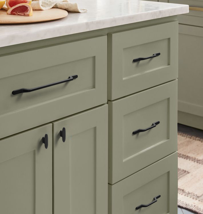 Matte Gold Modern Arch Bar Drawer Pull Set