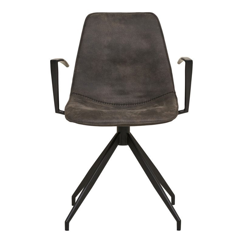 Leoti 48cm H Microfiber / Microsuede Upholstered Armchair in Gray