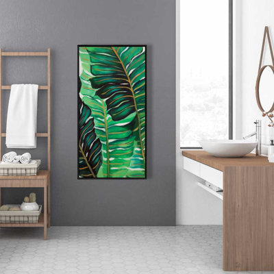 Several Exotic Plant Leaves - Botanical Green Canvas Art