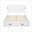 Grand lit avec tête de lit à panneau haut, pied de lit, 2 tiroirs de rangement, lumières DEL intégrées, charge USB et cadre renforcé-1113146309-1113146307