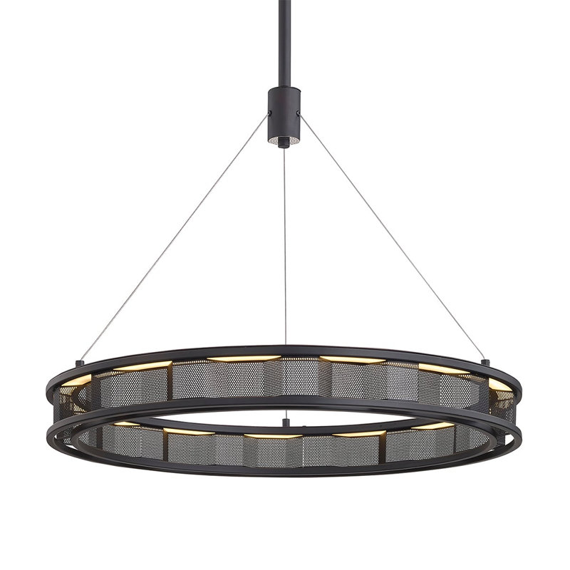 Luminaire suspendu géométrique 1 lumières unique Manrique, H 17,5 po x l 29 po x P 29 po