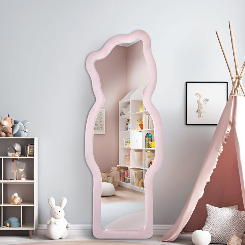 Miroir pleine grandeur en bois d'ours mignon