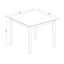 L'ensemble 5 pièces de table et chaises de cuisine comprend une table de salle à manger carrée et 4 chaises de salle à manger Parson en toile de lin, acajou-65407009-65407010-65453181