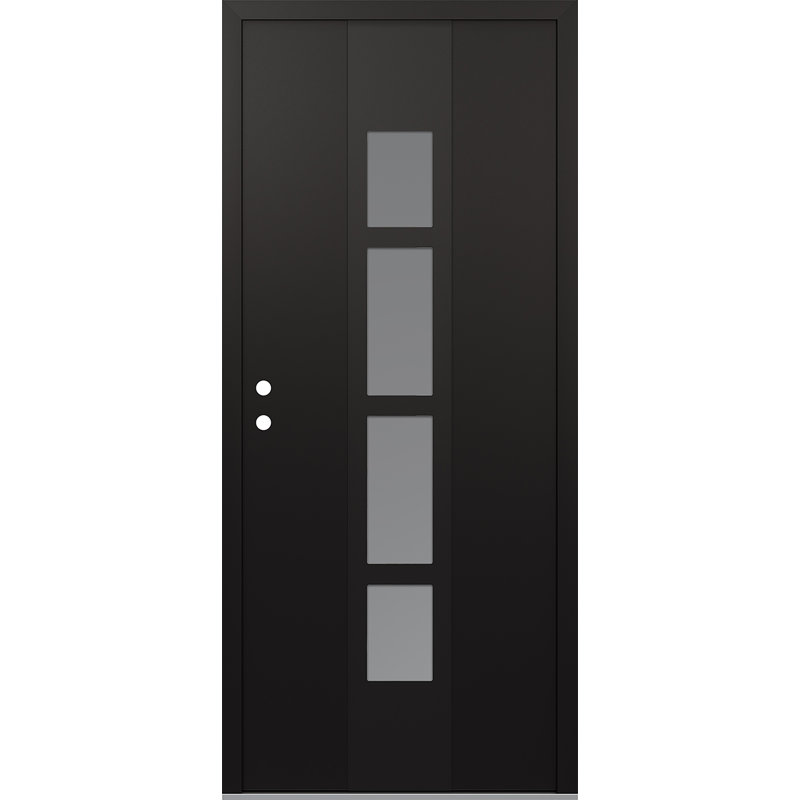 Porte d'entrée pré-montée Diamond A10, Oui, Noir / blanc / givré