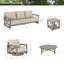 Ensemble de conversation convertible 5 pièces avec canapé modulaire en aluminium Marindo-754161090