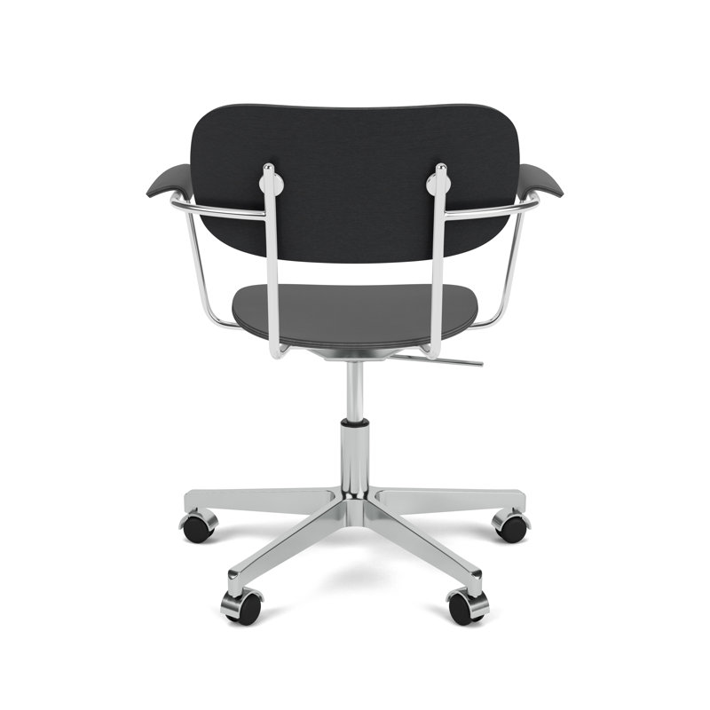 Co Swivel Task Chair, Black Oak/Silver