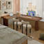 Bureau en bois massif en forme de L brun noisette-145839497-145839494