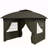 Elegant Double Roof Patio Gazebo,Outdoor Gazebo With Curtains,Church Windows-125979520