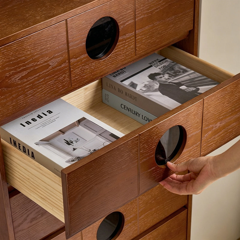 Commode d'appoint circulaire en acier inoxydable