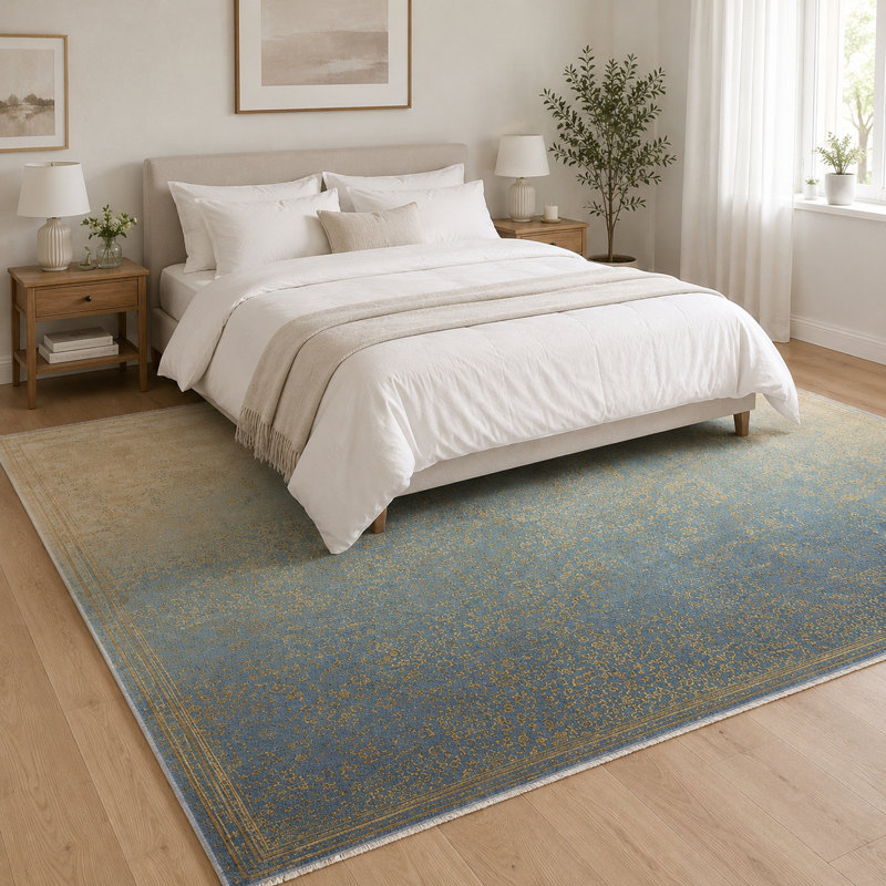 Striped Cotton and Chenille Flatweave Area Rug, 200 x 300 cm