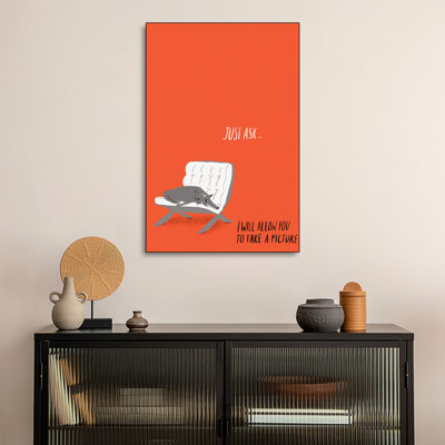 Impression sur toile, "Steppix", "Mod chats" par Blanckslate