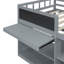 Lit mezzanine simple avec bureau à roulettes, tablette et tiroirs-965051890