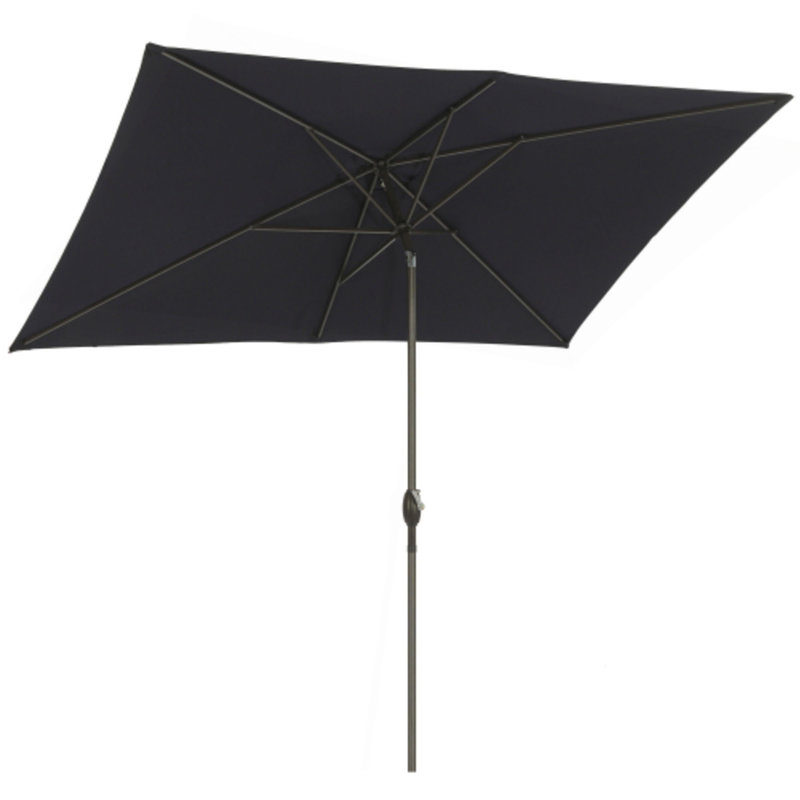 Parasol rectangulaire de 6,5 x 10 pi avec manivelle, inclinaison et toile résistante aux rayons UV pour la piscine, la cour et le patio (sans base)