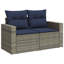 Wicker 7 - Person Garden Lounge Set with Cushions