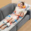 Coussin de massage complet pour le corps d'unité centrale, lit de massage du dos avec fonction chauffante et minuterie, masseur de cou amovible, pliable pour le rangement