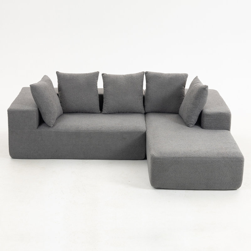 Élégant canapé modulaire avec coussins moelleux - Canapé modulaire confortable, idéal pour les salons et les bureaux