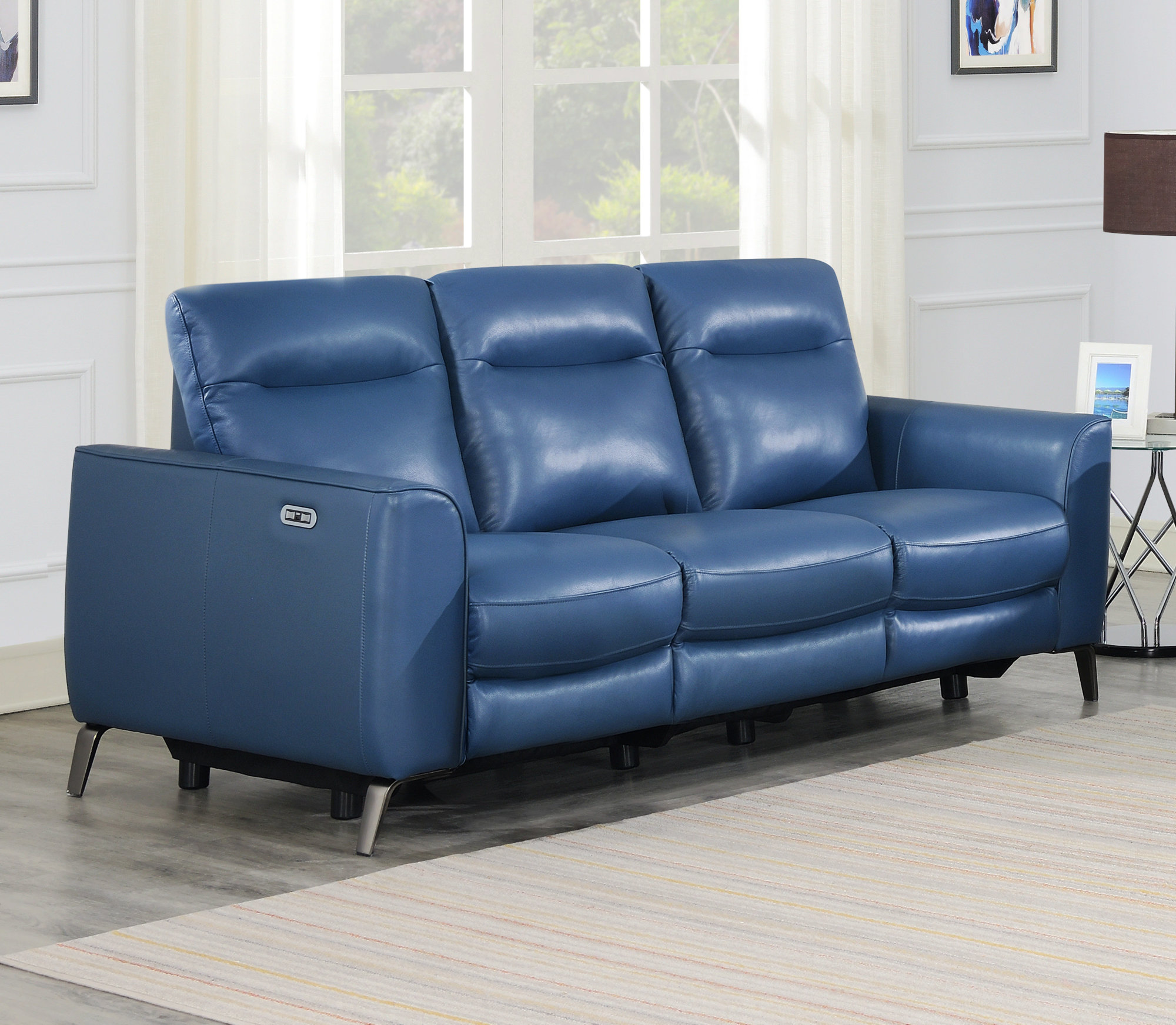 Wayfair carson leather deals sofa