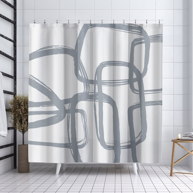 Coco Shower Curtain, Gray