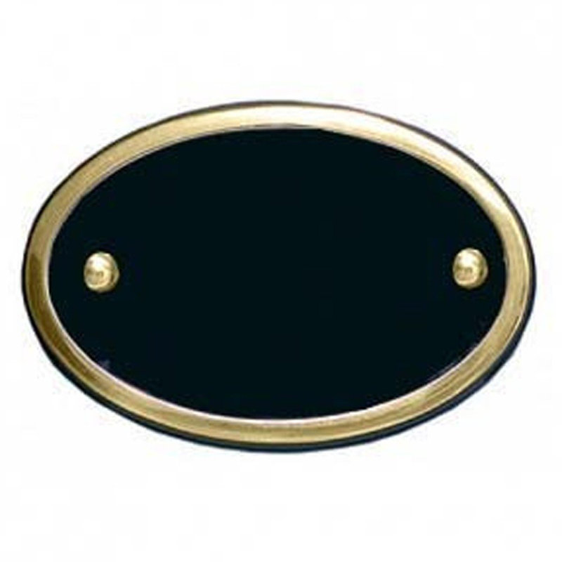  Oval House Plate in Brass Green Finish, Personalise Plain Door Number, Hotel Apartment Sign - Small
