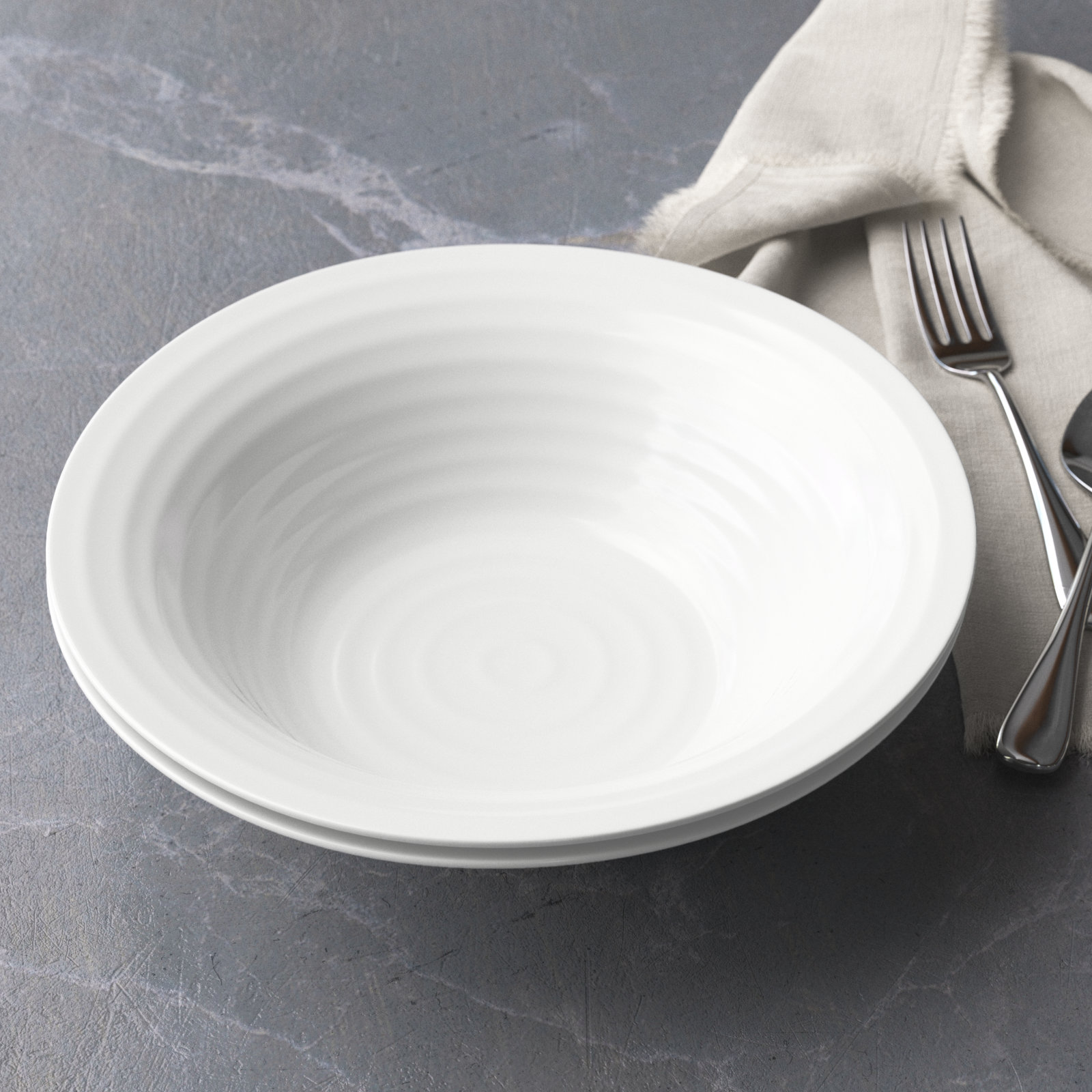 Portmeirion Sophie Conran White Bistro Bowl 10.5"