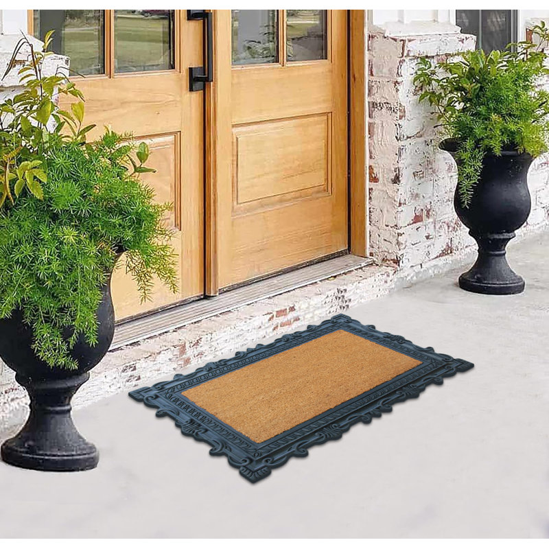 Paillasson Carson 24 po x 36 po Carson, Noir / Beige