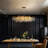35X22X50" Modern Gold Crystal Chandelier 10 Light 35" Chandeliers For Dining Room Tree Branch Round Chandelier Linear Raindrop Chandeliers Hanging Pendant Light Fixture E48D9325F0614DCCA95CCD80DC6332FD