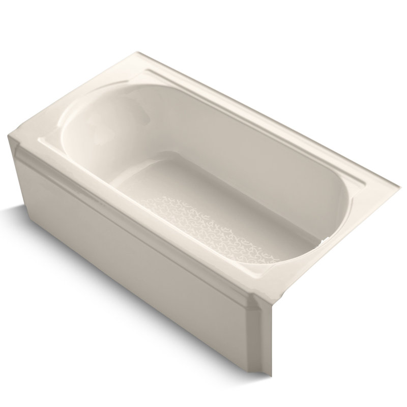 Memoirs Alcove 60" x 33.75" Soaking Bathtub, Innocent Blush