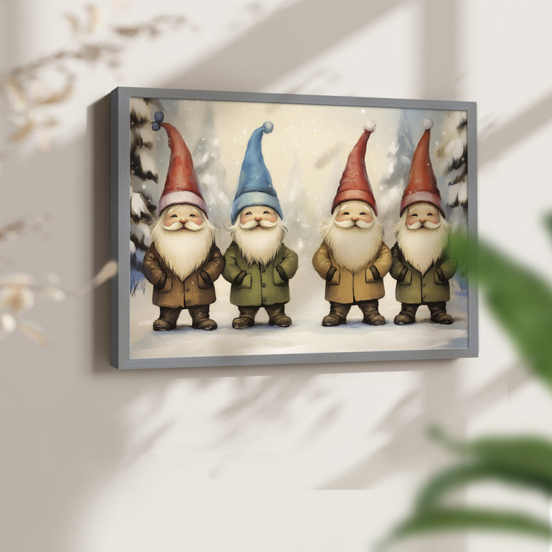 Art de Noël - DCCCLXV - Reproduction encadrée - Restickable, H 16 po x l 20 po, Gris